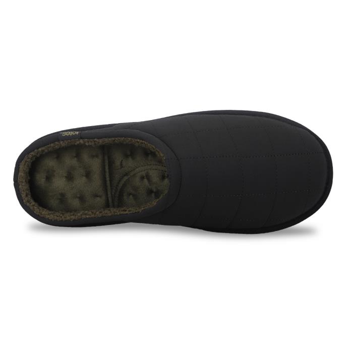 Isotoner® Mens Quilted Mule Slipper Black Extra Image 4